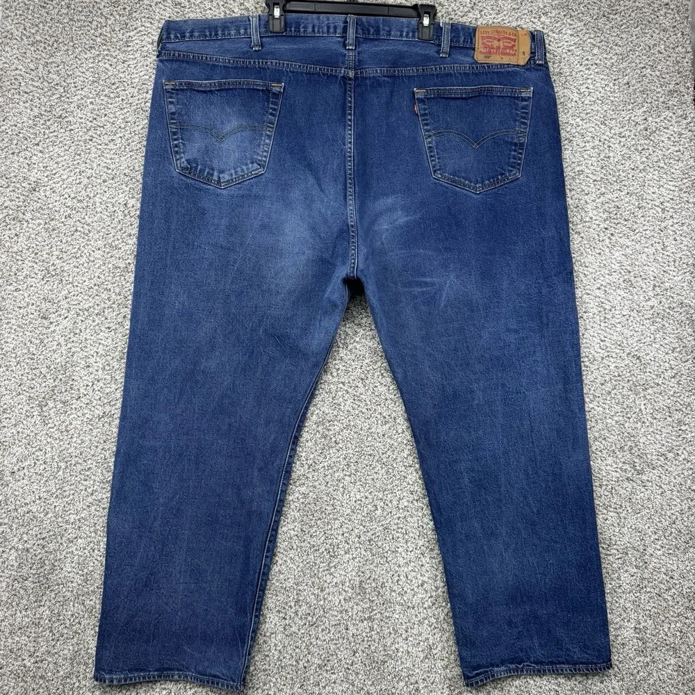 Levi's 501 Jeans Men's 54x29‎ Blue Med Wash Classic Straight Button Fly Big Tall